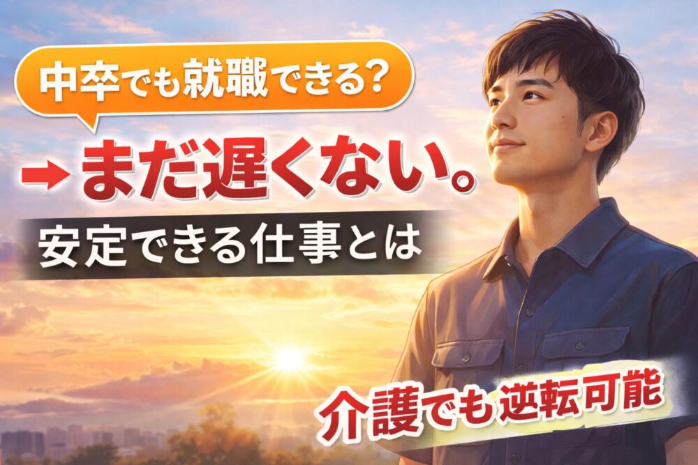 中卒でも安定できる仕事を探す男性のイメージ画像