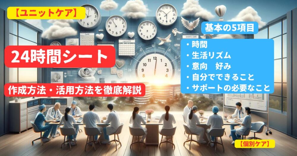 【ユニットケア】24時間シートの作成方法・活用方法を徹底解説【個別ケア】